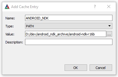 cmake add cache entry