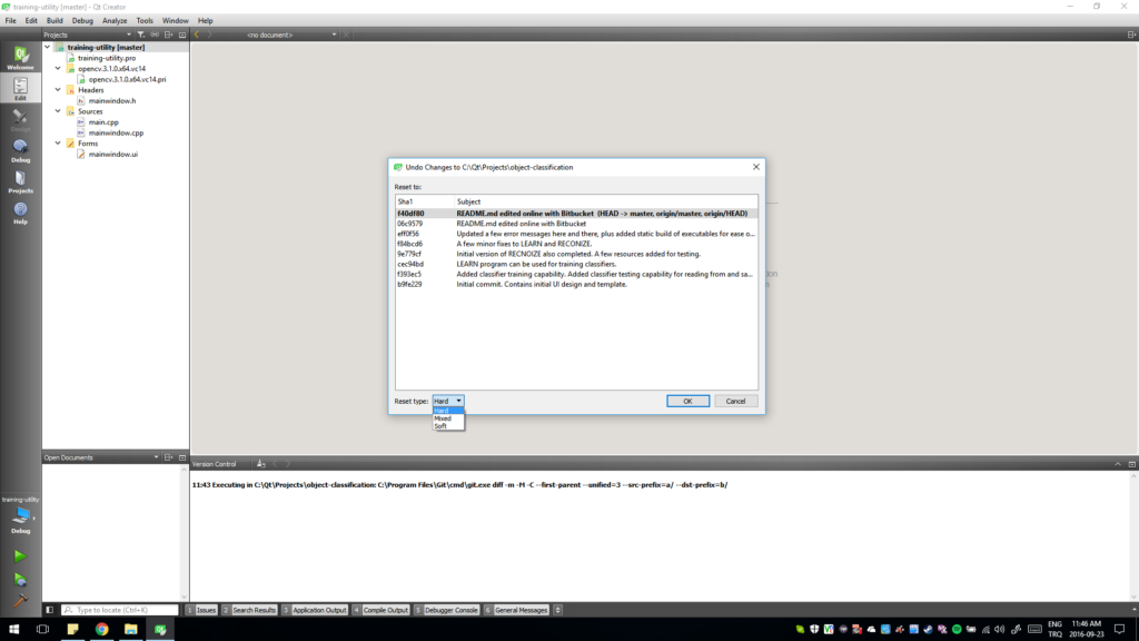 Git with Qt Creator Basics: How to Reset Changes - Amin
